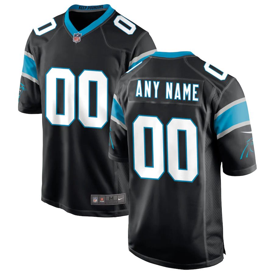 Men Carolina Panthers Nike Black Custom Game NFL Jersey->customized nfl jersey->Custom Jersey